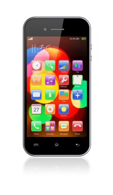 Beyaz bir smartphone