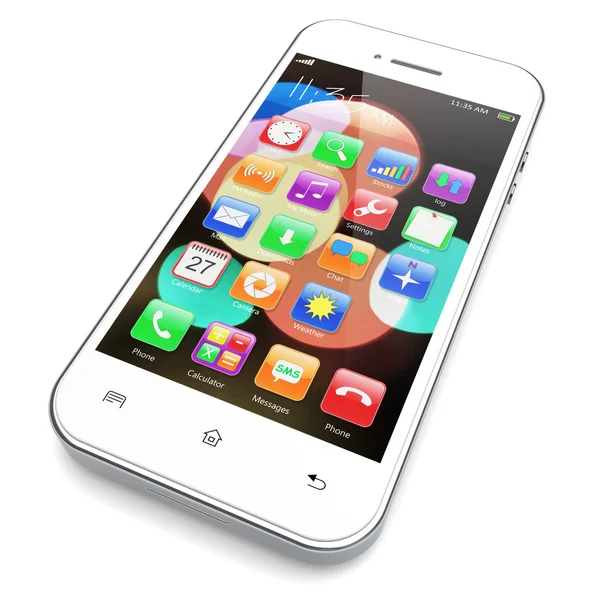 Smartphone on a white — Stock Photo, Image