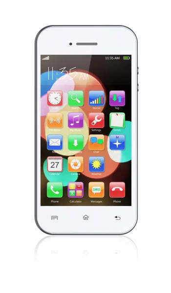 Smartphone na białym — Zdjęcie stockowe