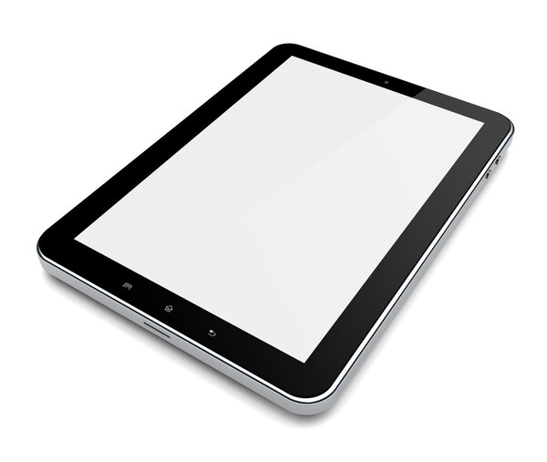 Tablet PC on white