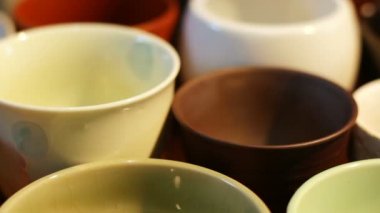 Seramik kase Closeup çekim, Dolly atış