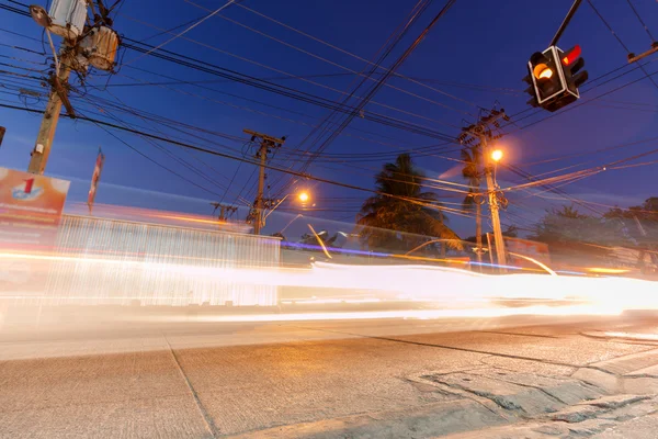 Verkehr in der Nacht — Stockfoto