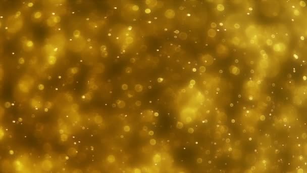 Particules d'or bokeh abstraites — Video