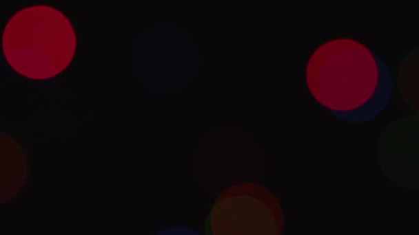 Snel flikkerende veelkleurige lichten abstracte achtergrond voor Kerstmis overlay — Stockvideo