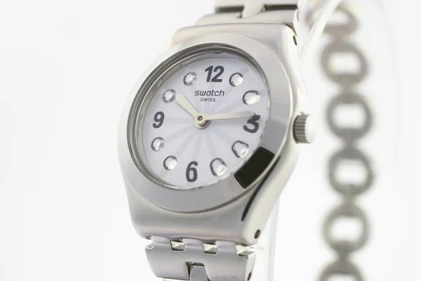 London, GB 07.10.2020 - Swatch classic design swiss made machine watch. — 스톡 사진