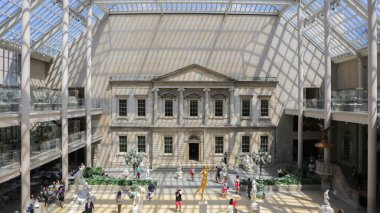 New York, ABD, 1.09.2019 - Metropolitan Sanat Müzesi Charles Engelhard Court