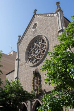 Barselona, İspanya, 1 Mayıs 2020 - Sant Ramon de Penyafort Kilisesi