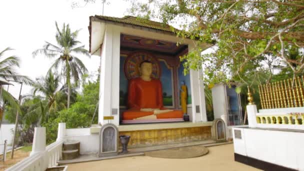 Hikkaduwa, Sri Lanka, 1.12.2020 - Tempat ibadah dan persembahan Buddha — Stok Video