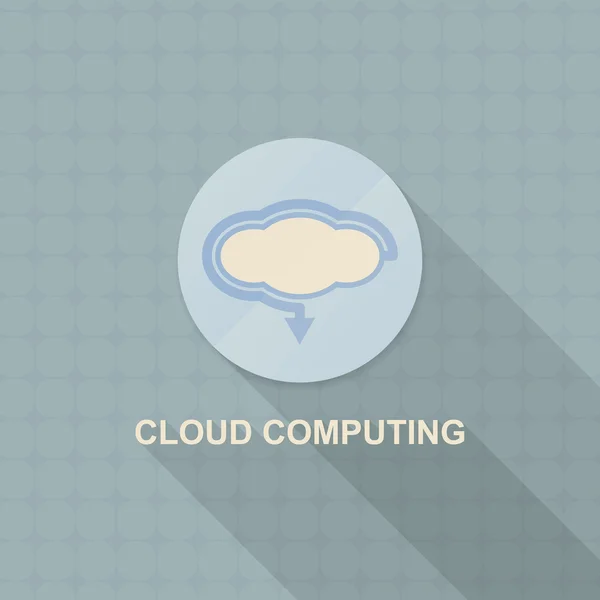 Flat icon cloud computing — Stock Vector