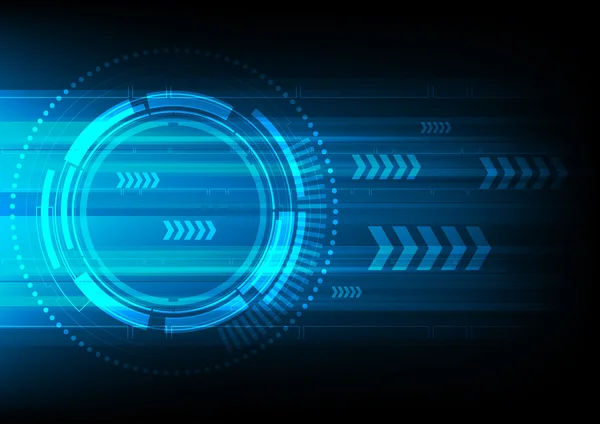 Tech cirkel en pijl achtergrond — Stockvector