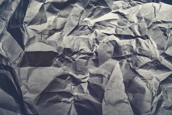Cinza crumpled brilhante papel abstrato fundo — Fotografia de Stock