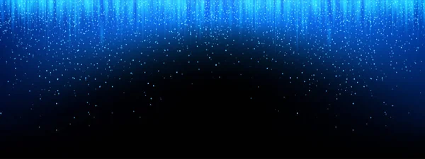 コンフェッティの背景 輝く青い雪の光の輝きと粒子 ベクトル休日と誕生日カーニバルパーティー — ストックベクタ