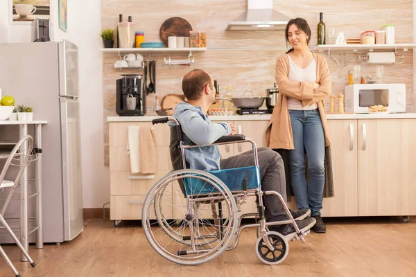 Happy wife in kitchen