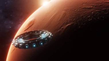 Uzay gemileri kullanarak Mars 'ı keşfediyor