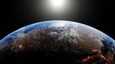 Güneş çerçeve boyunca sürükleniyor