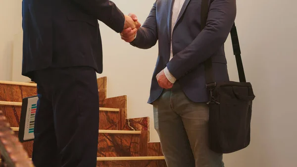 Business man partners executives shaking hands — Stock Photo, Image