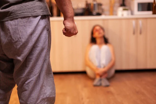 Brutal man clenching fist — Stock Photo, Image