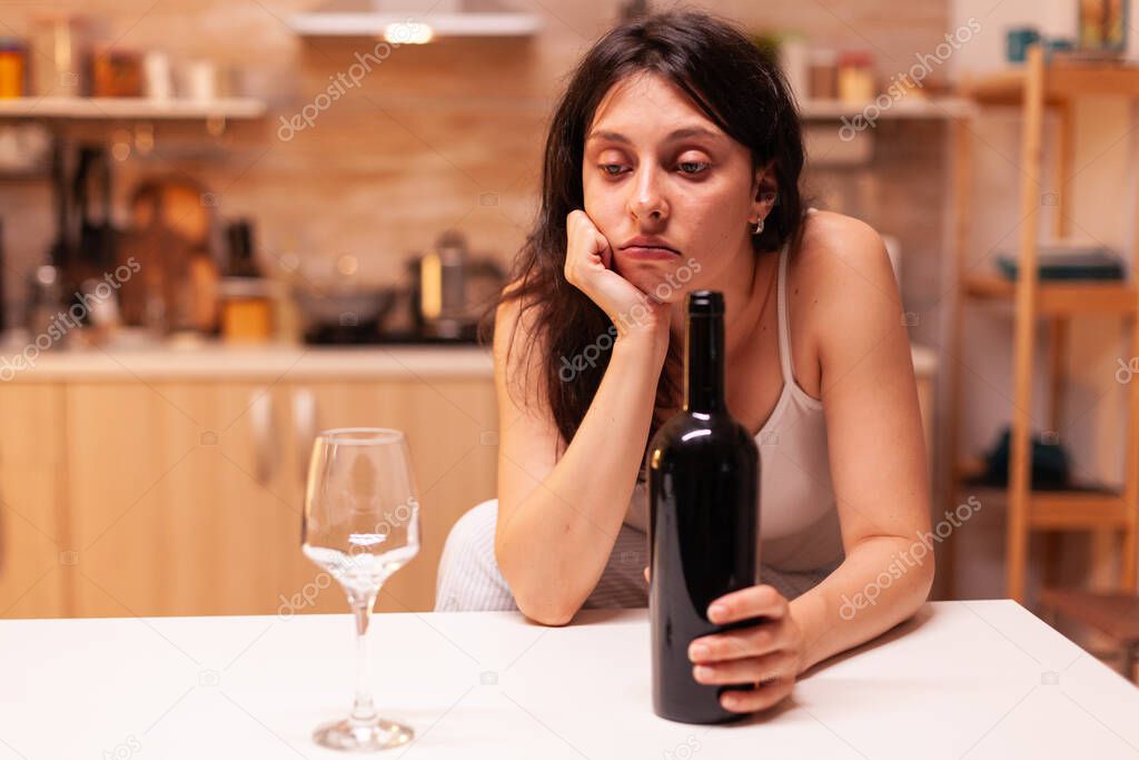 Woman sitting alone