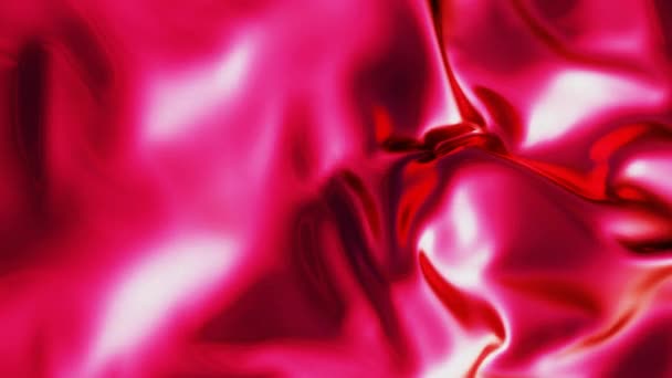 Abstracte doek textuur, vloeibare roze patroon zwaaien — Stockvideo