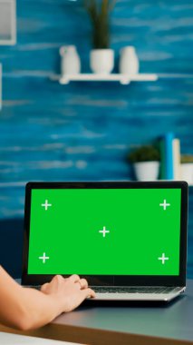 Serbest çalışan kadın izole edilmiş bilgisayar kullanarak iş ilanı arıyor.