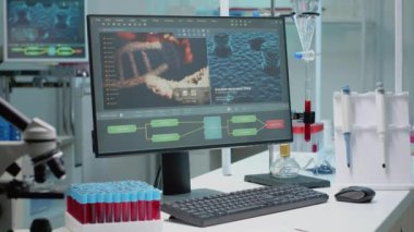 DNA 'nın biyoteknoloji animasyonuyla bilgisayarı kapat