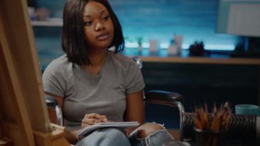 Özürlü Amerikalı kadın portresi