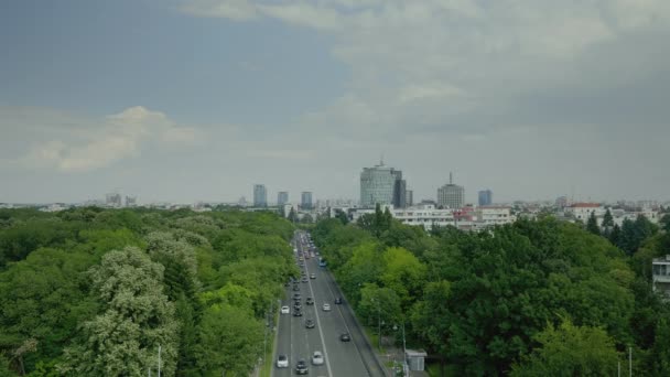 Langit udara lanskap metropolitan kota — Stok Video