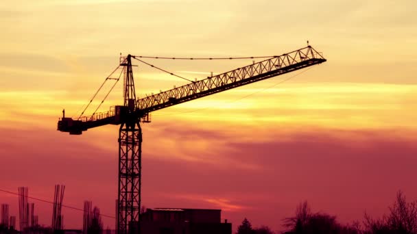 Tempo de pôr-do-sol em um industrializado são da cidade — Vídeo de Stock