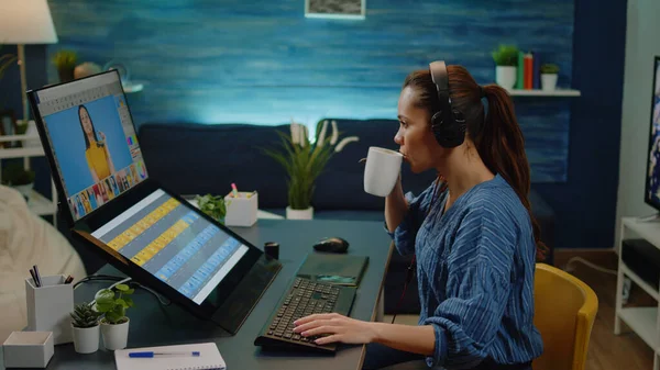 Düzenleme yazılımı ile fotoğraf sanatçısı