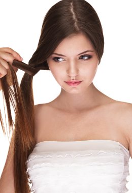 Kızın saçlarını