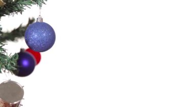 Mutlu Noeller. Ağaç Noel dekorasyonu ve süs eşyaları ile