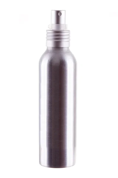 Beyaz zemin üzerine deodorant alüminyum şişe — Stok fotoğraf