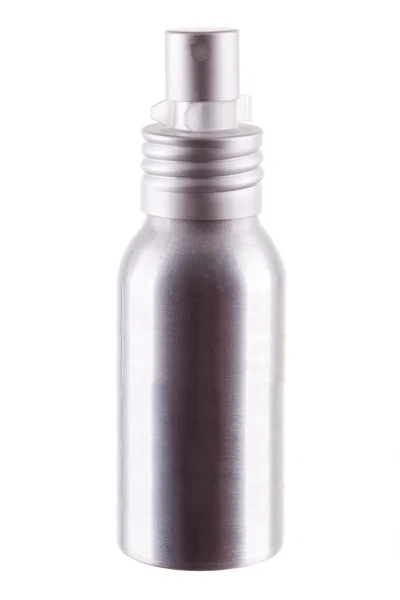 Deodorační hliníková láhev na bílém pozadí — Stock fotografie
