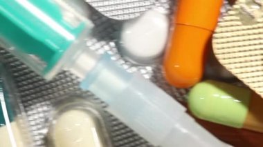 ilaç ve ilaç bir tablo makro çekim