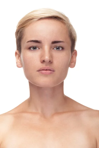 Beautiful woman with no make on — Stock Photo, Image