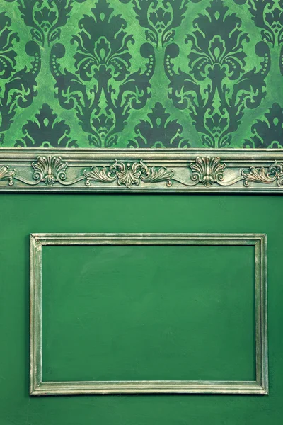 Inre på vintage rum i masken gröna färger — Stockfoto