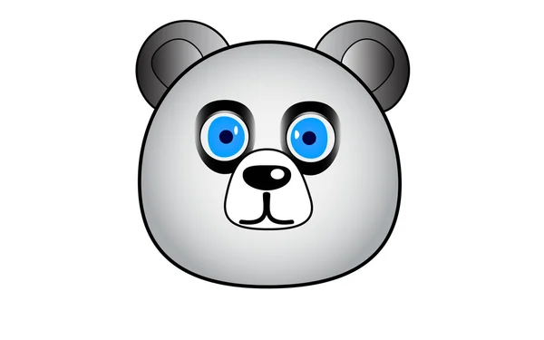 Vector lindo panda con ojos azules sobre fondo blanco, eps10 — Archivo Imágenes Vectoriales