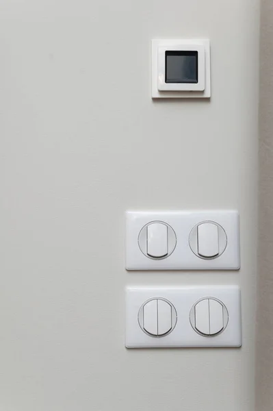 Two Panels Switches Smart Home Control Unit Heating Control Free — Foto de Stock