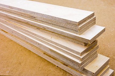 Marangoz mobilyalarının ahşap blokları.