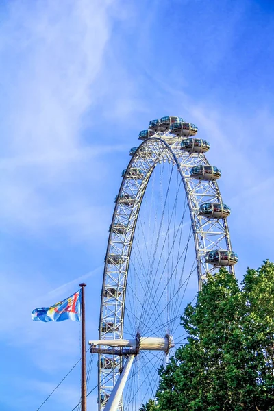 London Eye, μια γιγάντια ρόδα — Φωτογραφία Αρχείου