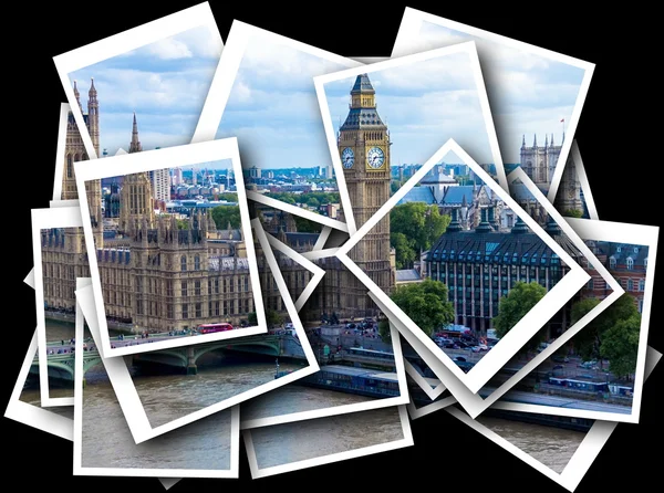 Paisaje urbano de Londres con casas del Parlamento, Big Ben —  Fotos de Stock