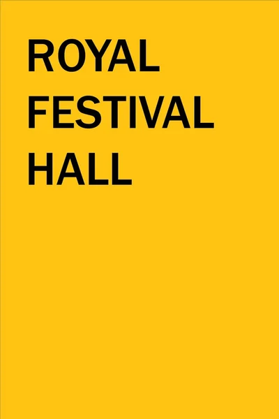 El cartel del Royal Festival Hall. Londres. Reino Unido — Foto de Stock