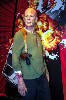 Bruce Willis, Madame Tussaud balmumu müzesinde John Mcclane rolünde, Londra,İngiltere Marie Tussaud 1761 yılında Marie Grosholtz olarak doğdu