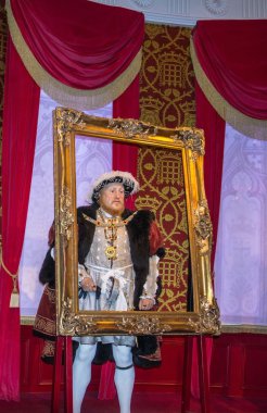  Kral Henry Madame Tussauds Balmumu Müzesi'nde 8 balmumu figürü. Londra, İngiltere