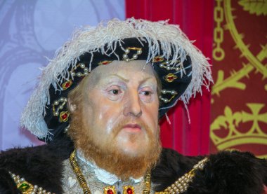  Kral Henry Madame Tussauds Balmumu Müzesi'nde 8 balmumu figürü. Londra, İngiltere