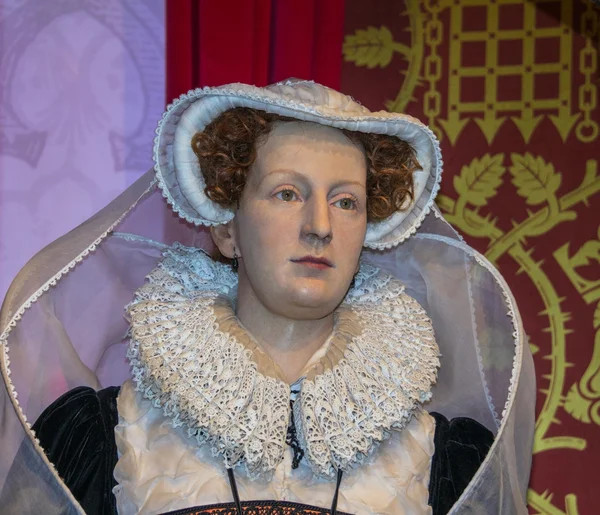 Mary, İskoç Kraliçesi (1542-1587) Balmumu rakam Madame Tussauds Balmumu Müzesi'nde. Londra, İngiltere — Stok fotoğraf