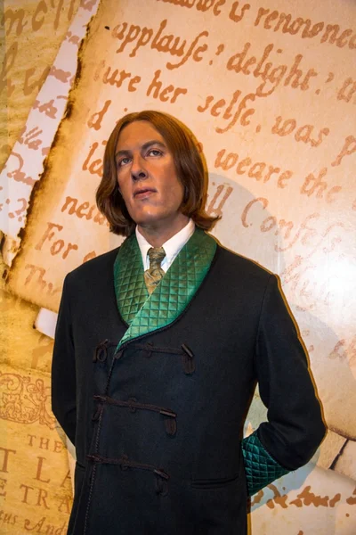 Madame Tussaud müzesinde Oscar Wilde (1864-1900) balmumu rakam. Londra. Ingiltere — Stok fotoğraf