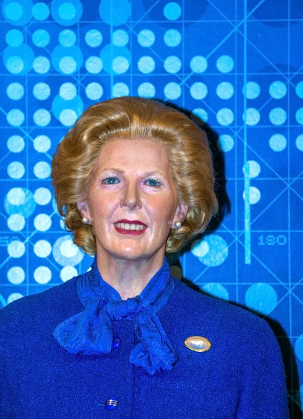 Minister-president Margaret Thatcher in het wassenbeeldenmuseum van Madame Tussauds in Londen. Marie Tussaud's werd geboren als Marie Grosholtz in 1761 — Stockfoto