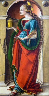  İskenderiye Aziz Catherine (1491-4 sonra) Carlo Crivelli tarafından (1430-1494) Londra Ulusal Galerisi'nde