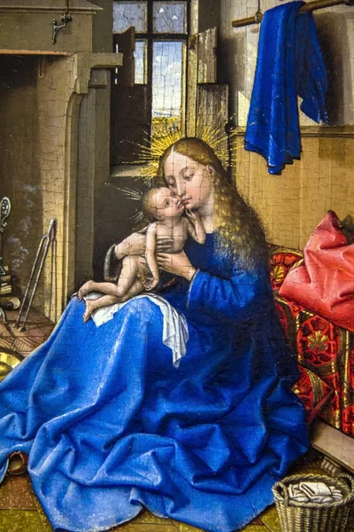 La Vierge à l'Enfant à l'intérieur à la National Gallery de Londres — Photo